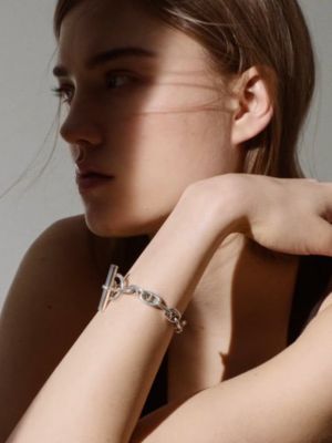 ら*り様 HERMES Chaine d'Ancre ブレスレット シルバー Chaine d'ancre bracelet, medium model | Hermès USA